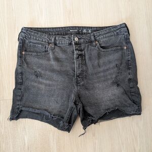 Old Navy Black Distressed Denim Shorts